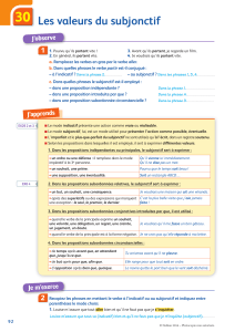 Les valeurs du subjonctif