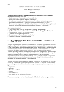 INFORMATION DE L`UTILISATEUR Testim 50