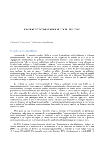 1 EXAMENS ENVIRONNEMENTAUX DE L`OCDE : ITALIE 2013