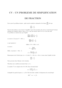 cv - un probleme de simplification de fraction