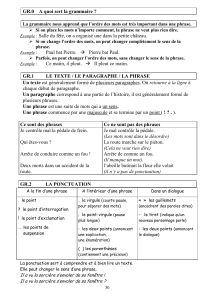 GR.0 A quoi sert la grammaire ? Exemple : Salle du fête, on a