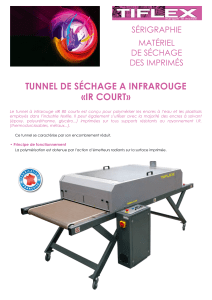 tunnel de séchage a infrarouge «ir court