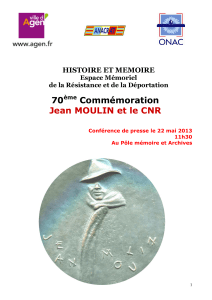 70ème Commémoration Jean MOULIN et le CNR
