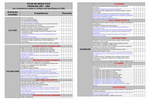 GRILLE DE RESULTATS pour les CM