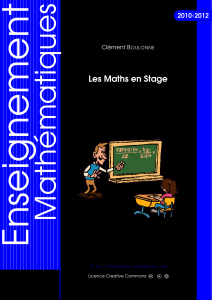 Les Maths en Stage