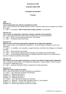 Evaluation fin CM1 Evaluation début CM2 Consignes de passation