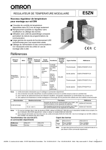 OMRON - Documentation: Régulateur de température modulaire