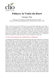 Palmyre, la Venise du désert