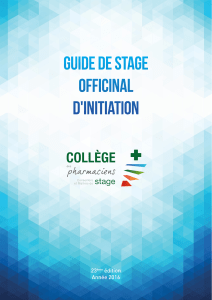 guide de stage officinal d`initiation