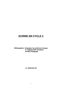ECRIRE EN CYCLE 2