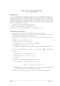 DM 9, bis : fractions égyptiennes Introduction La