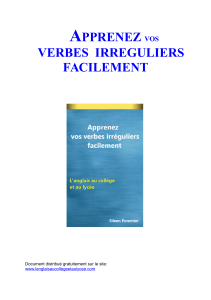 apprenez vos verbes irreguliers facilement