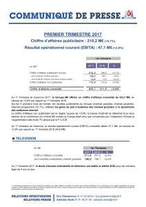 Information financière trimestrielle T1 2017 Publié le 26