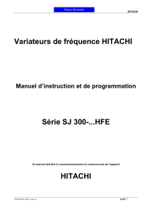 Manuel Instruction - Variateur de Fréquence