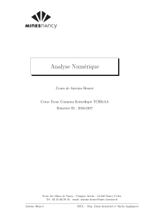 Analyse Numérique - WikiDocs, Université de Lorraine