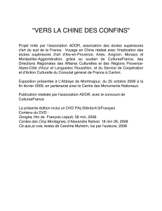 "VERS LA CHINE DES CONFINS"