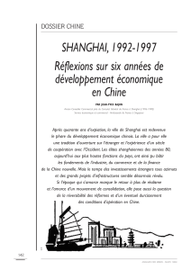 SHANGHAI, 1992-1997 Réflexions sur six années de