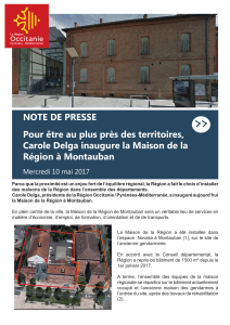 Inauguration de la 1 re maison de la Région à Montauban en Tarn