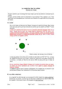 Conduction dans solides