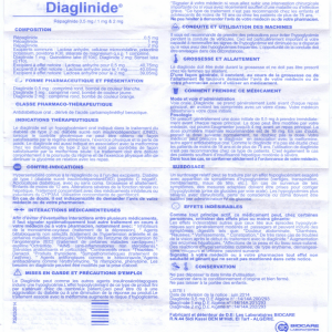 Diaqlinide - PharmNet - Encyclopédie des médicaments en Algérie