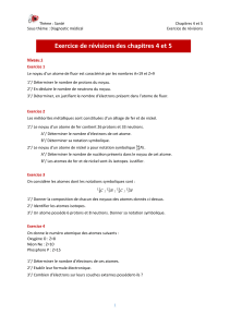 Exercices révisions chapitres 4 et 5