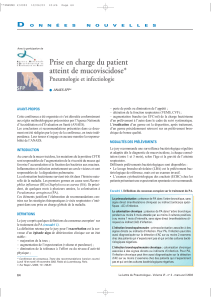 Prise en charge du patient atteint de mucoviscidose. Pneumologie