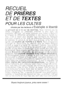 textes liturgiques Évangile et liberté