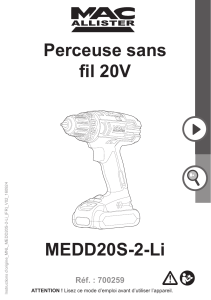 Perceuse sans fil 20V MEDD20S-2-Li