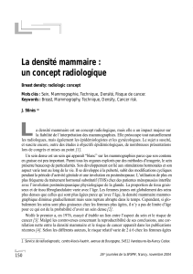 La densité mammaire : un concept radiologique