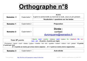 Orthographe n°8 - bla-bla cycle 3
