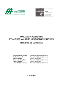 Rapport FMA FA Maladies neurodegeneratives 2013