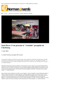 Jean-Pierre Yvon présente le "véritable" parapluie