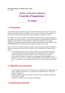 Contrôle d`impulsions : le sonar