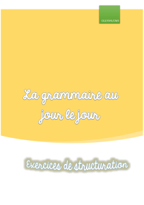 La grammaire au jour le jour