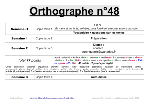 Orthographe n°48 - bla-bla cycle 3