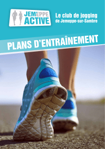 plans d`entraînement