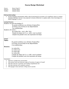 Course Design Worksheet