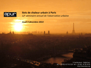 Ilots de chaleur urbain à Paris