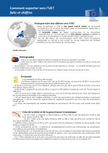 Comment exporter vers l`UE? faits et chiffres