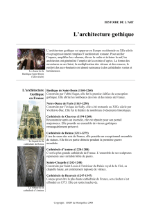 L`architecture gothique - CRDP de l`académie de Montpellier
