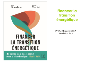 Financer la transition énergétique