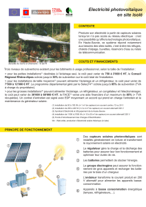 Exemple d`installation PV isolé