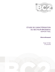 étude de caractérisation du secteur brosseau