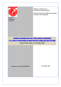 Rapport journée d`information sur l`IE Algex