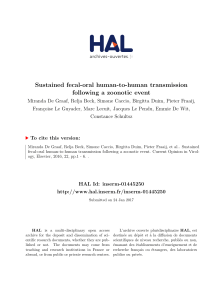 Sustained fecal-oral human-to-human transmission following a