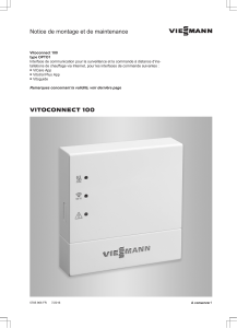Infos et notices de montage Vitoconnect 100