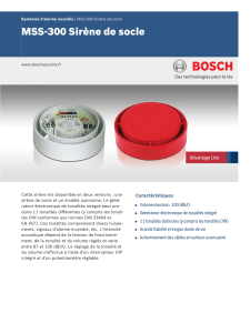 MSS-300 Sirène de socle - Bosch Security Systems