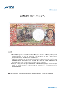 Quel avenir pour le Franc CFP