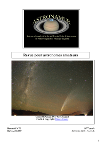 Revue pour astronomes amateurs