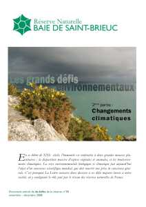 Changements climatiques - Réserve naturelle baie de saint brieuc